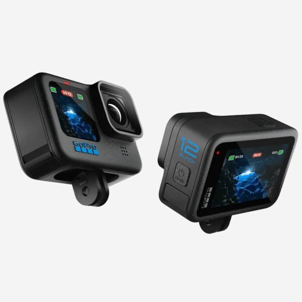 GoPro Hero 12 5.3K action camera capturing adventure sports